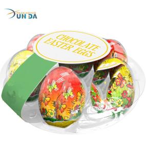 OEM and ODM Acepted Clear Plastic Round Shape Egg Tray for Easter Egg