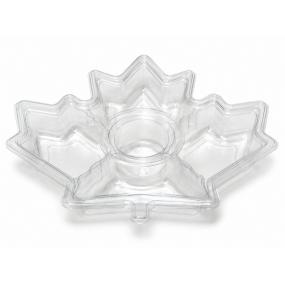 XD-P026 10-inch Clear Maple Leaf Container