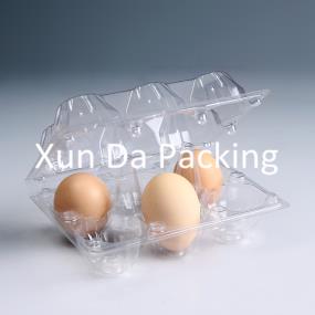 6pcs clear plastic egg packaging tray