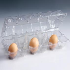 12pcs Clear Plastic Egg Tray