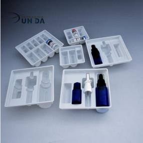 White PVC Blister Packing Plastic Trays For Ampoule Vial